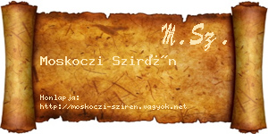 Moskoczi Szirén névjegykártya